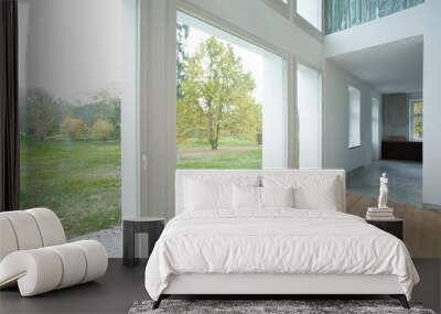 Large windows in modern house Wall mural