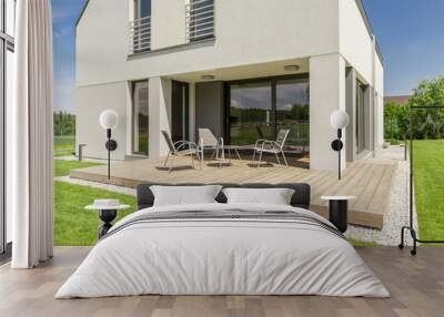 Minimalist modern house terrace Wall mural