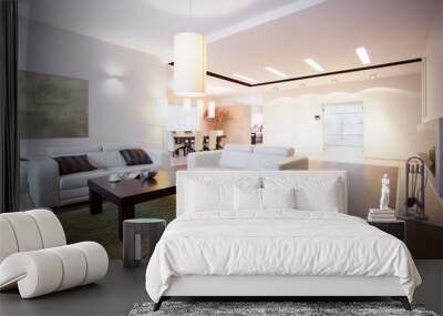 Open space with living room Wall mural