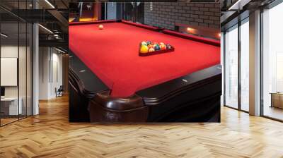 Red pool table Wall mural