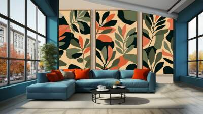 abstract floral background Wall mural