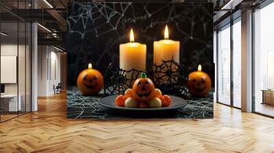 christmas candles and decorations Wall mural