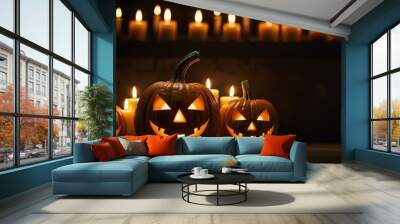 halloween jack o lantern Wall mural