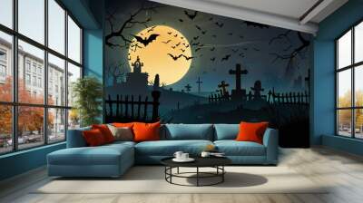 halloween night background Wall mural