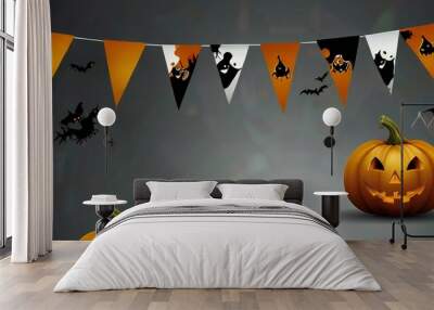 halloween pumpkin background Wall mural