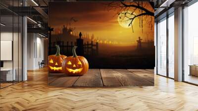 halloween pumpkin on halloween Wall mural