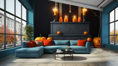 halloween pumpkin on halloween Wall mural