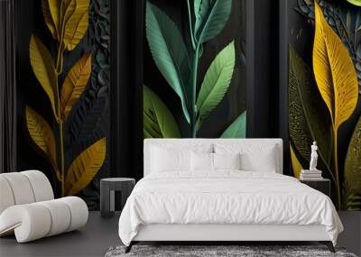 leaves background Wall mural