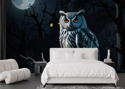 owl in the night Wall mural