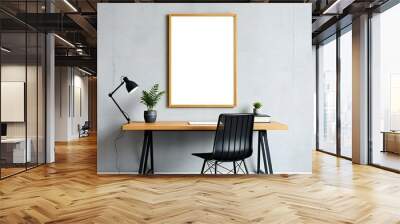 white chair and table Wall mural