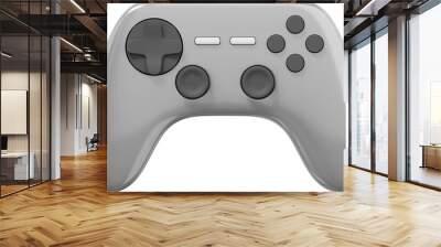 Realistic console game controller. Gray PNG icon on transparent background. 3D rendering. Wall mural