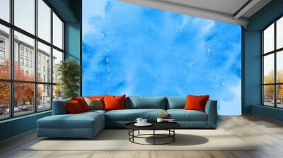 Abstract blue watercolor background texture Wall mural