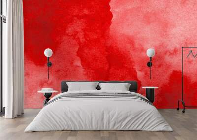 Abstract red watercolor background texture Wall mural