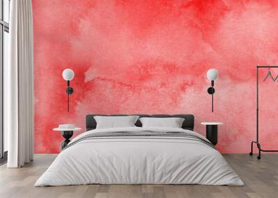 Abstract red watercolor background Wall mural