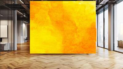 Abstract yellow watercolor background texture Wall mural