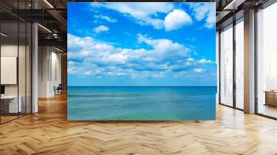 Beautiful sky and blue sea Wall mural