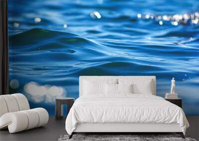 Blue sea water background texture Wall mural