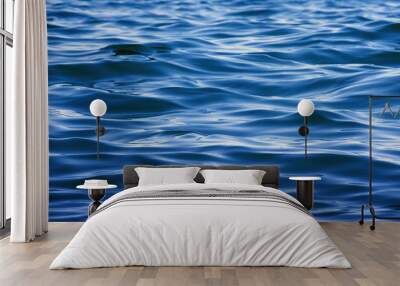 Blue sea water background texture Wall mural