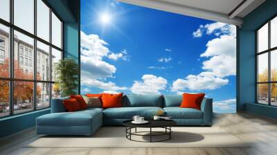 blue sky Wall mural