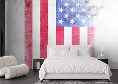 Grunge flag of USA Wall mural