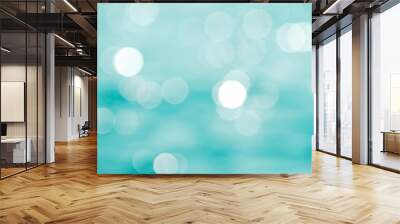 Lights on sea background. Waves. Wall mural