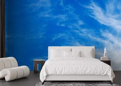 White clouds in blue sky Wall mural