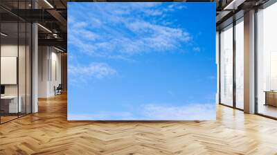 White clouds in blue sky Wall mural