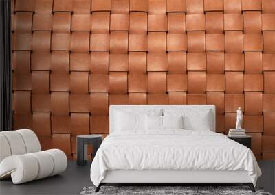 Seamless pattern of weaved leather as background Wall mural