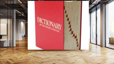 Dictionary on End Wall mural