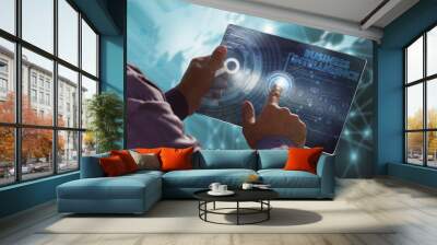 Business, Technology, Internet and network concept . Wall mural