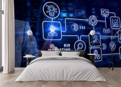 Business, Technology, Internet and network concept. B2B Business company commerce technology marketing concept. Wall mural