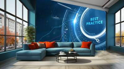 Business, Technology, Internet and network concept. BEST PRACTICE successful business concept.  3d illustration Wall mural