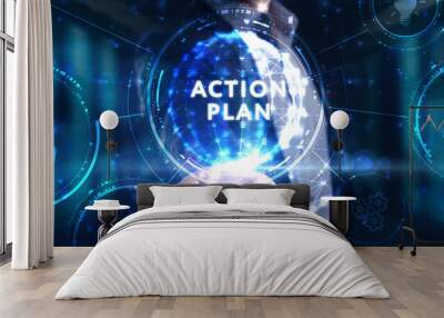 Business, Technology, Internet and network concept. Concept meaning proposed strategy or course of actions for certain time. Wall mural