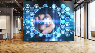 Business, Technology, Internet and network concept. Job Search human resources recruitment career Wall mural