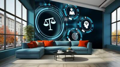 Business, Technology, Internet and network concept. Labor Law Lawyer Legal. Wall mural