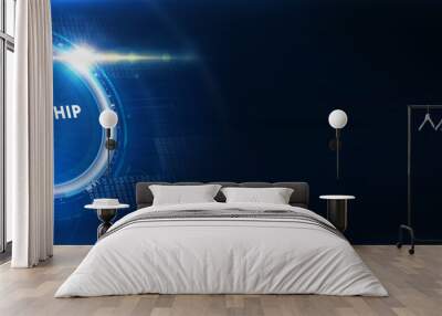 Business, Technology, Internet and network concept. Leadership business management.  3d illustration Wall mural