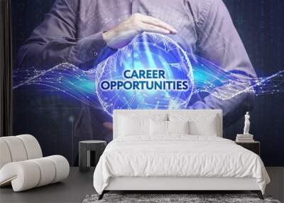 Business, Technology, Internet and network concept. Young busine Wall mural