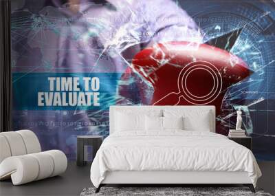 Business, Technology, Internet and network concept. Young busine Wall mural