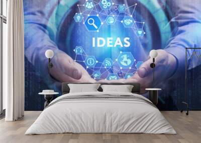 Business, Technology, Internet and network concept. Young busine Wall mural