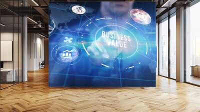 Business growth concept. Business, technology concept. Wall mural