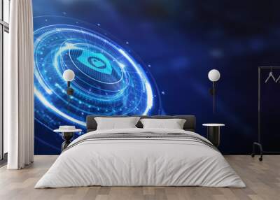 Cyber security data protection business technology privacy concept. Wall mural