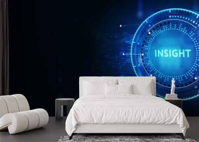 INSIGHT inscription, successful business concept. Business, Technology, Internet and network concept. 3d illustration Wall mural