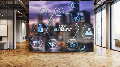 Internet, business, Technology and network concept. Asset management. 3d illustration. Wall mural