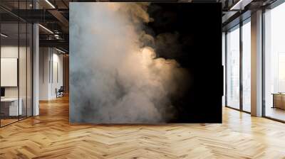 smoke with black backgroud Wall mural