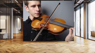 man playing violin close-up Wall mural