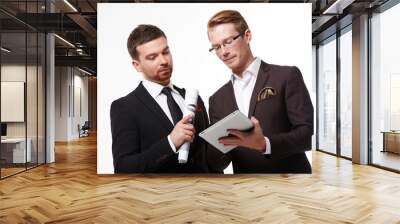 two businessman in negotiations Wall mural