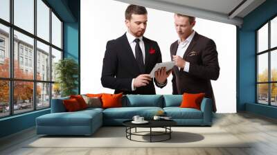 two businessman in negotiations Wall mural