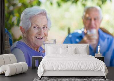 Aged couple Wall mural