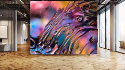 Abstract liquid colorful textured pattern background Wall mural