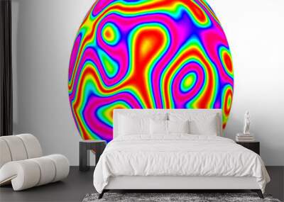 Easter egg with spychedelic decoration. Wall mural